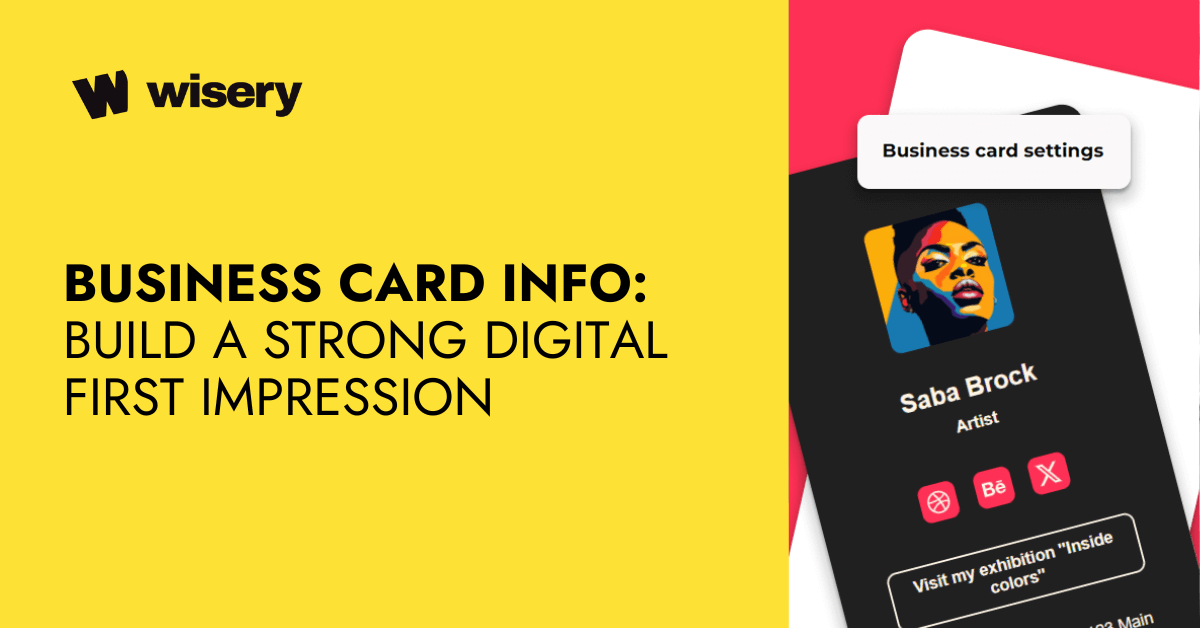 Business Card Info Build a Strong Digital First Impression