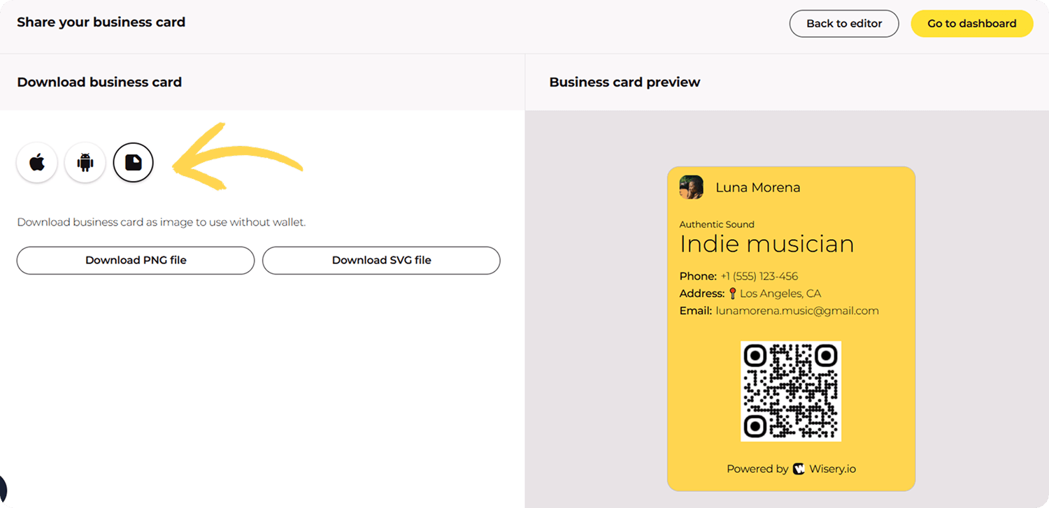 Step 2_ Get the File or Link to Your Digital Card