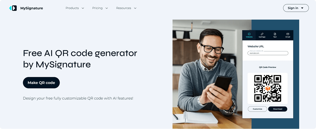 MySignature QR Code Generator