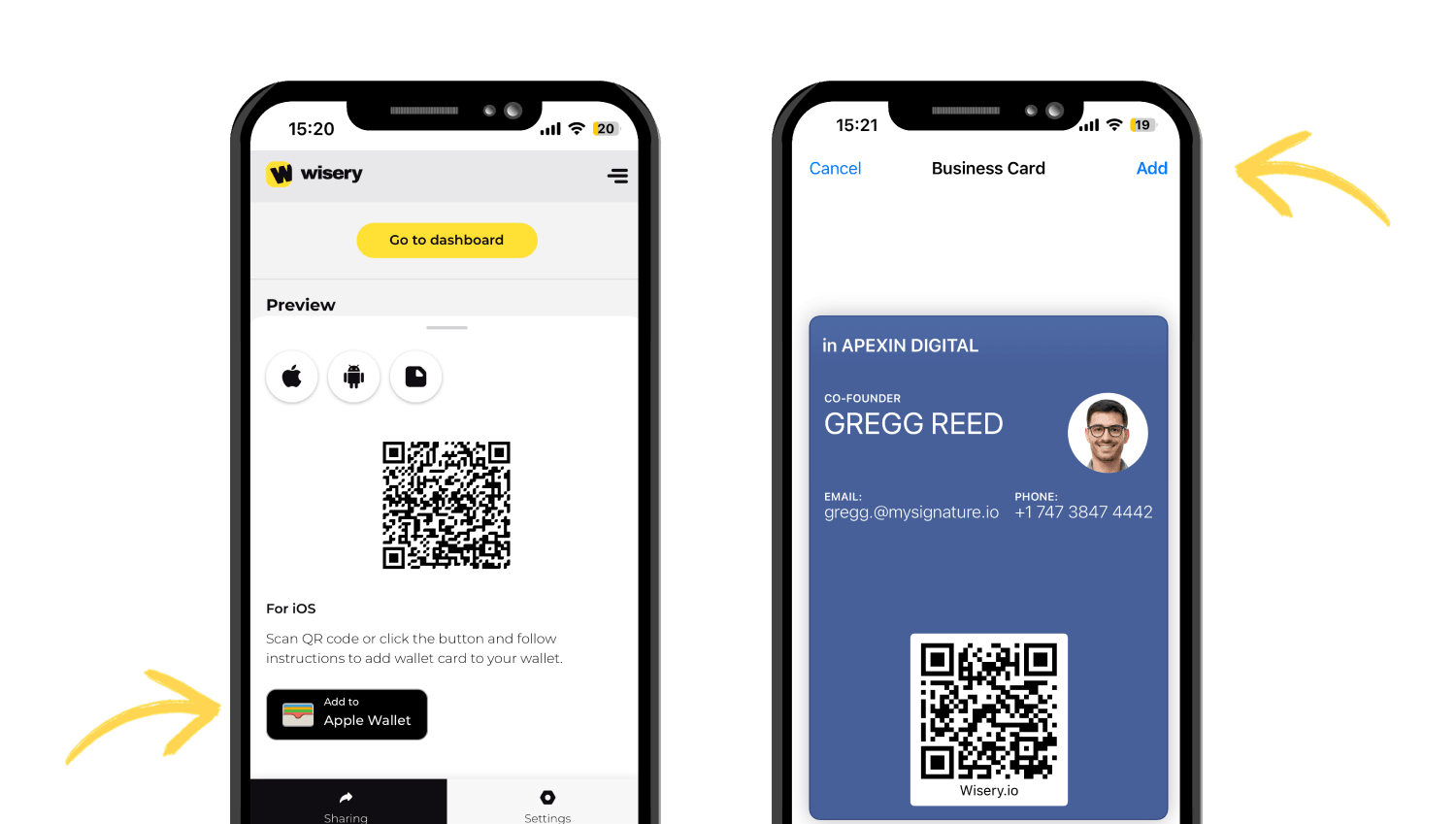 Add Digital Business card to Apple Wallet