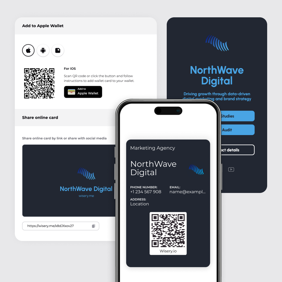 スマートフォンのQRコードとオンラインプロフィールを活用し、展示会向けデジタル business cards を共有しましょう。